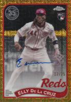 2024 Topps Silver Pack 1989 Chrome Promo #ED Elly de La Cruz Update-Autograph-Orange Refractor Baseball Card