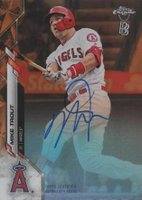 2020 Ben Baller Chrome Autographs #BBAMT Mike Trout Orange Refractor Baseball Card