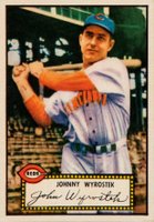 1952 Topps #13 Johnny Wyrostek Red Back Baseball Card