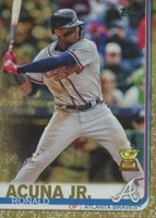 2019 Topps #1 Ronald Acuna Jr. Batting-Gold Baseball Card