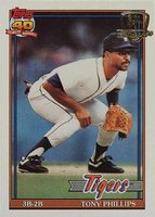 1991 Topps Desert Shield #583 Tony Phillips Baseball Card