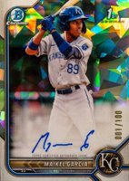 2022 Bowman Chrome Prospect Autographs #CPAMG Maikel Garcia Atomic Refractor Baseball Card