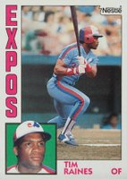 1984 Topps Nestle Hand Cut #370 Tim Raines Baseball Card
