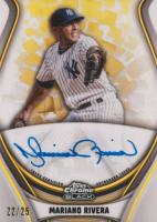2023 Topps Chrome Black Ivory Autographs #MR Mariano Rivera Gold Trim Baseball Card