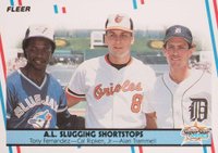 1988 Fleer #635 A.L. Slugging Shortstops Baseball Card