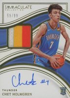 2022 Panini Immaculate Collection #123 Chet Holmgren Patch Autograph Basketball Card