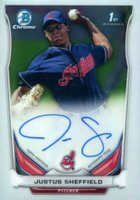 2014 Bowman Chrome Draft Pick Autograph #JS Justus Sheffield Baseball Card