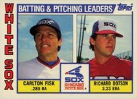 1984 Topps Tiffany #216 White Sox Batting & Pitching Leaders Baseball Card