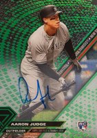 2017 Topps High Tek #AJ Aaron Judge Autograph-Green Rainbow Baseball Card