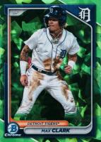 2024 Bowman Sapphire Edition Chrome Prospects #BCP74 Max Clark Green Baseball Card