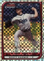 2008 Bowman Chrome #134 Scott Kazmir Xfractor Baseball Card