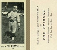 1916 Altoona Tribune #16 Al Betzel Baseball Card