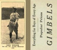 1916 Gimbels #164 Geo. Sisler Baseball Card