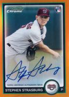 2010 Bowman Chrome #205 Stephen Strasburg Orange Refractor-Autograph Baseball Card