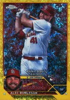 2023 Topps Chrome Update #USC90 Alec Burleson Yellow Mini Diamond Refractor Baseball Card