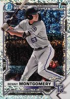 2021 Bowman Draft #BDC84 Benny Montgomery Chrome-Sparkle Refractor Baseball Card