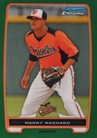 2012 Bowman Chrome Prospects #BCP217 Manny Machado Green Refractor Baseball Card