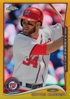 2014 Topps Chrome #150 Bryce Harper Batting-Gold Refractor Baseball Card