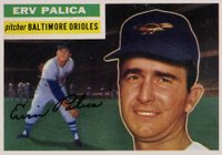 1956 Topps #206 Erv Palica Baseball Card