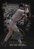 1998 Leaf Fractal Materials #164 Derek Jeter Baseball Card