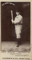 1887 Old Judge #61-2b Patsy Cahill Bat at ready-nearly vertical-Right Field Baseball Card