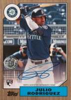 2022 Topps 1987 Topps Baseball Autographs #87BAJRO Julio Rodriguez Series 2-Gold Baseball Card