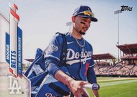 2020 Topps #420 Mookie Betts SSP-Bag on Shoulder Baseball Card