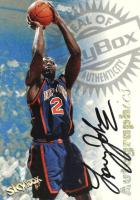 1997 Skybox Premium Autographics # Larry Johnson Basketball Card
