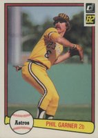 1982 Donruss #544 Phil Garner Reverse Negative Baseball Card