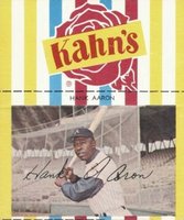 1968 Kahn's Wieners # Hank Aaron Small-Batting Pose Baseball Card