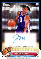 2023 Topps Chrome Topps Chrome Autographs #CGTM Tyrese Maxey Black Wave Refractor Basketball Card