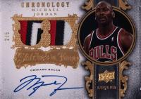 2007 Upper Deck Chronology Stitches in Time #JO Michael Jordan Autograph Patch-5 Basketball Card