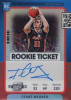 2021 Panini Contenders Optic #101 Franz Wagner Autograph-Red Basketball Card