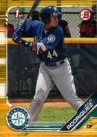 2019 Bowman Paper Prospects #BP33 Julio Rodriguez Gold Baseball Card
