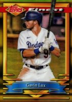 2021 Topps Finest Flashbacks #181 Gavin Lux Gold Refractor Baseball Card