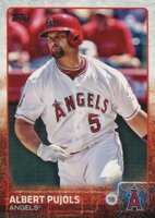2015 Topps #600 Albert Pujols Batting Baseball Card