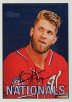 2016 Topps Heritage #450 Bryce Harper Portrait-Chrome Baseball Card