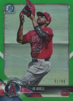2018 Bowman Draft #BDC107 Jo Adell Chrome-Green Refractor Baseball Card