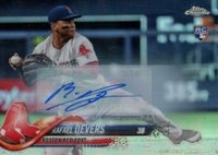 2018 Topps Chrome Update #HMT23 Rafael Devers Autograph-Refractor Baseball Card