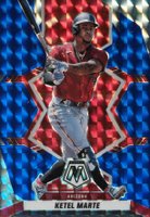 2022 Panini Mosaic #11 Ketel Marte Blue Mosaic Baseball Card