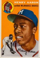 1954 Topps #128 Hank Aaron Baseball Card