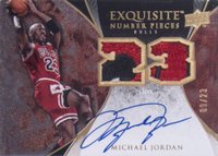 2007 Upper Deck Exquisite Collection Number Pieces #EN-MJ Michael Jordan Basketball Card