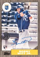 2022 Topps 1987 Topps Baseball Autographs #87BABW Bobby Witt Jr. Series 2-Black Baseball Card