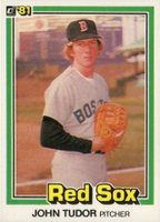 1981 Donruss #457 John Tudor Lifetime w/L 9-7 Baseball Card