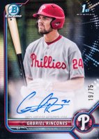 2022 Bowman Draft Chrome Draft Pick Autographs #CDAGR Gabriel Rincones Black Refractor Baseball Card