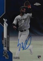 2020 Topps Chrome Rookie Autographs #RALR Luis Robert Blue Refractor Baseball Card