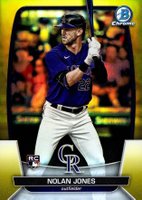 2023 Bowman Chrome #4 Nolan Jones Yellow Baseball Card