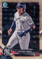 2018 Bowman Chrome Prospects #BCP100 Gleyber Torres Superfractor 1/1 Baseball Card