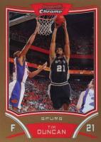 2008 Bowman Chrome #21 Tim Duncan Gold Refractor Basketball Card
