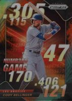 2020 Panini Prizm Numbers Game #NG3 Cody Bellinger Cosmic Haze Baseball Card